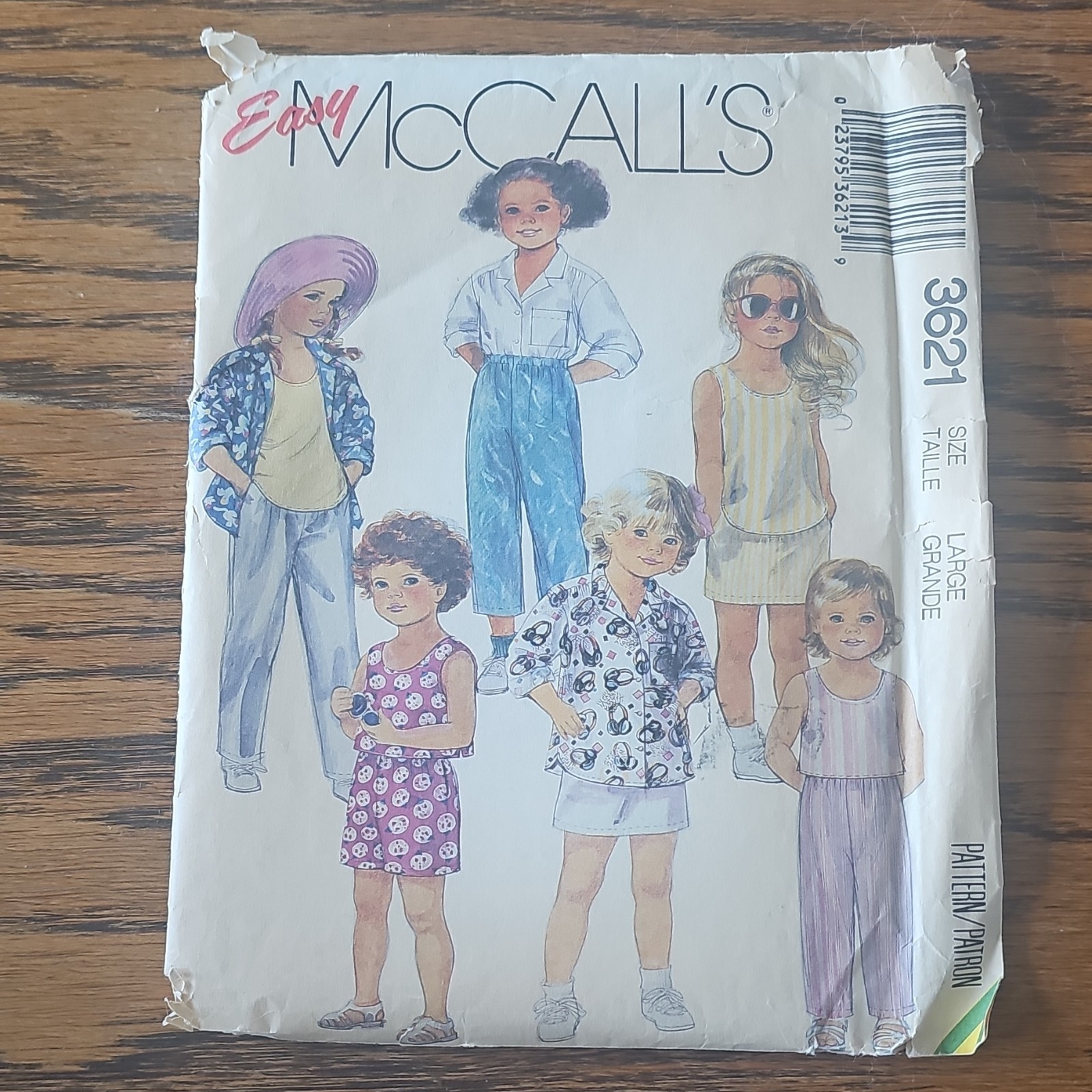 McCall's 3621 Easy Child Unisex Top, Pants, Shorts, Skirt & Dress Pattern