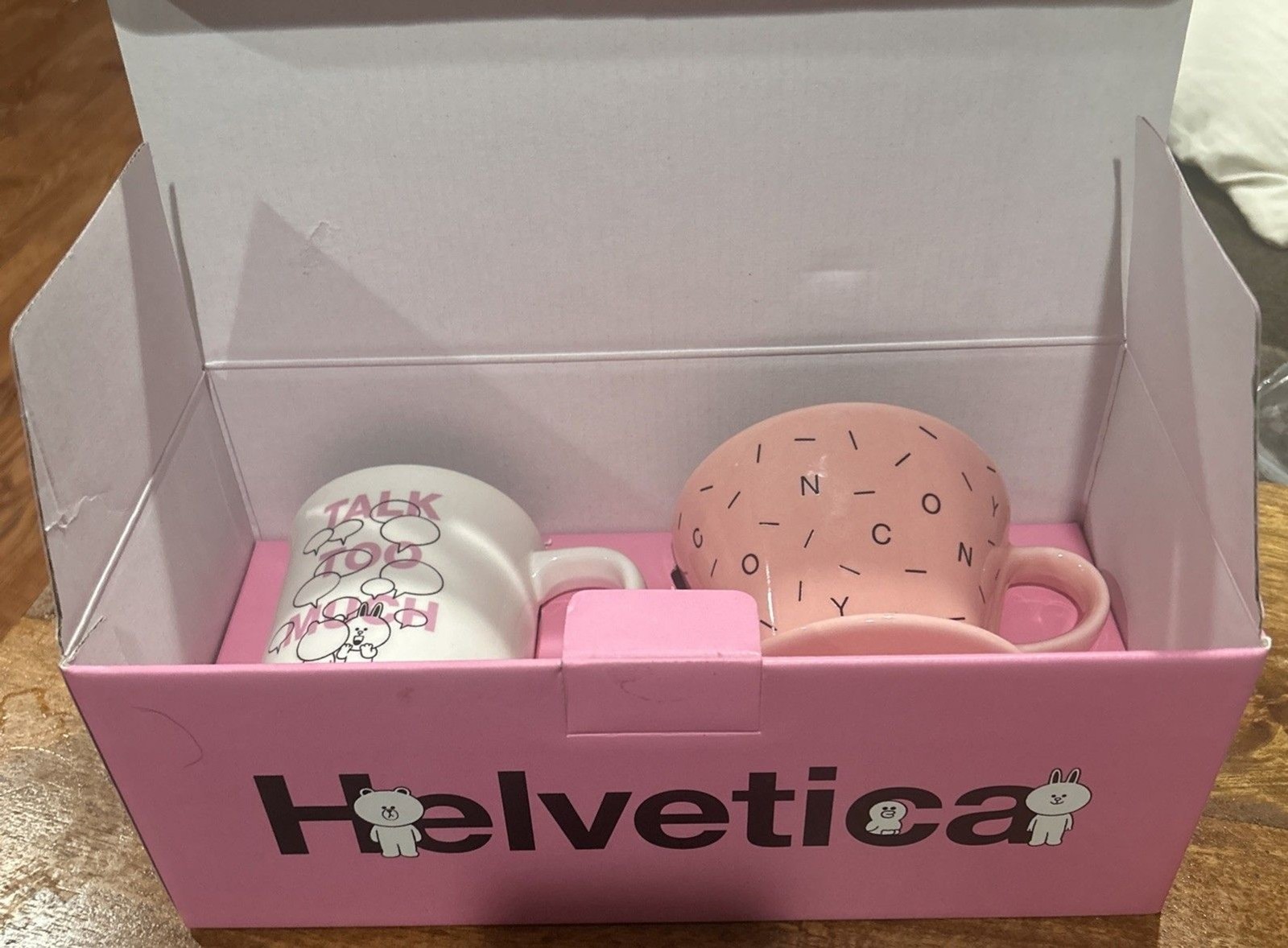 NIB Line Friends Brown & friends x Helvetica CONY Pour Over Dripper Mug Set RARE