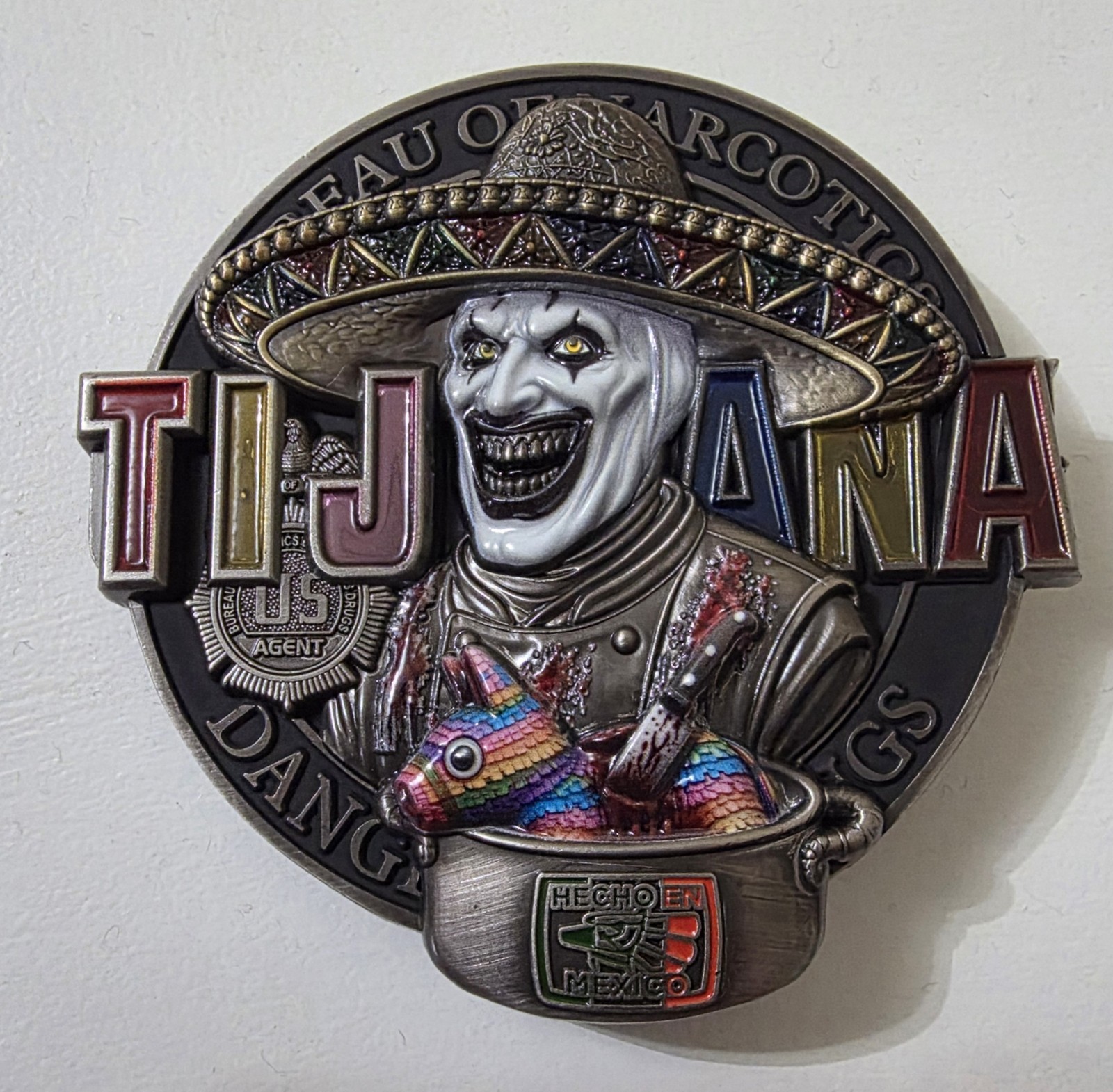 “El Pozolero”Bureau of Narcotics and Dangerous Drugs Challenge Coin. Silver 