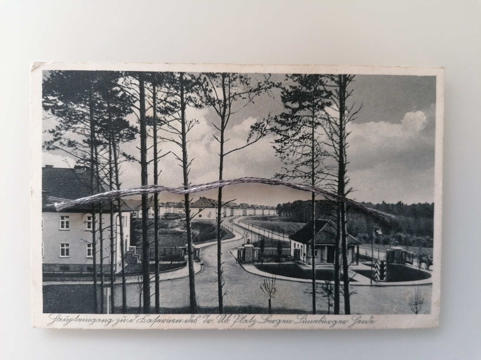 Bergen Lüneburg Heath - main entrance e.g. barracks and practice area gel. circa 1939