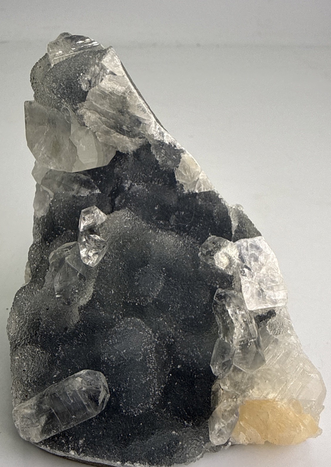 A+ Natural Blue/Black Chalcedony W/ 💎Apophylite Crystals, Minerals,Quartz