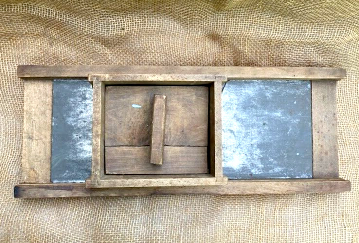 Antique Tucker Dorsey Mandolin 2 Blades Wood Kraut Cutter Shredder Cabbage 23x9\