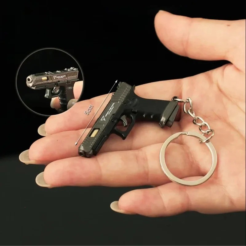 G.34 Keychain, Mini Pistol Keychain, Metal Gun Keychain for Man,Son,Collector