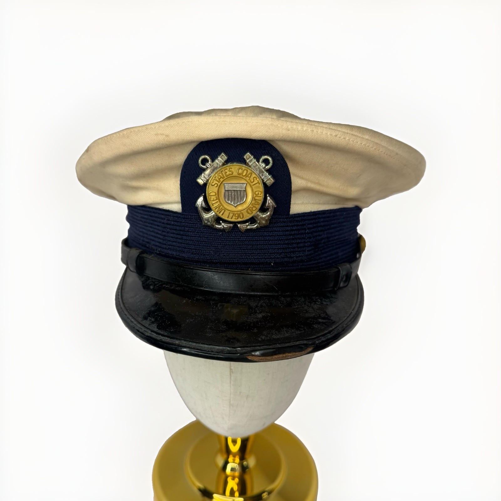 Vinatge United States Coast Guard (USCG) Enlisted Cap Vietnam War Era 70’s-80’s