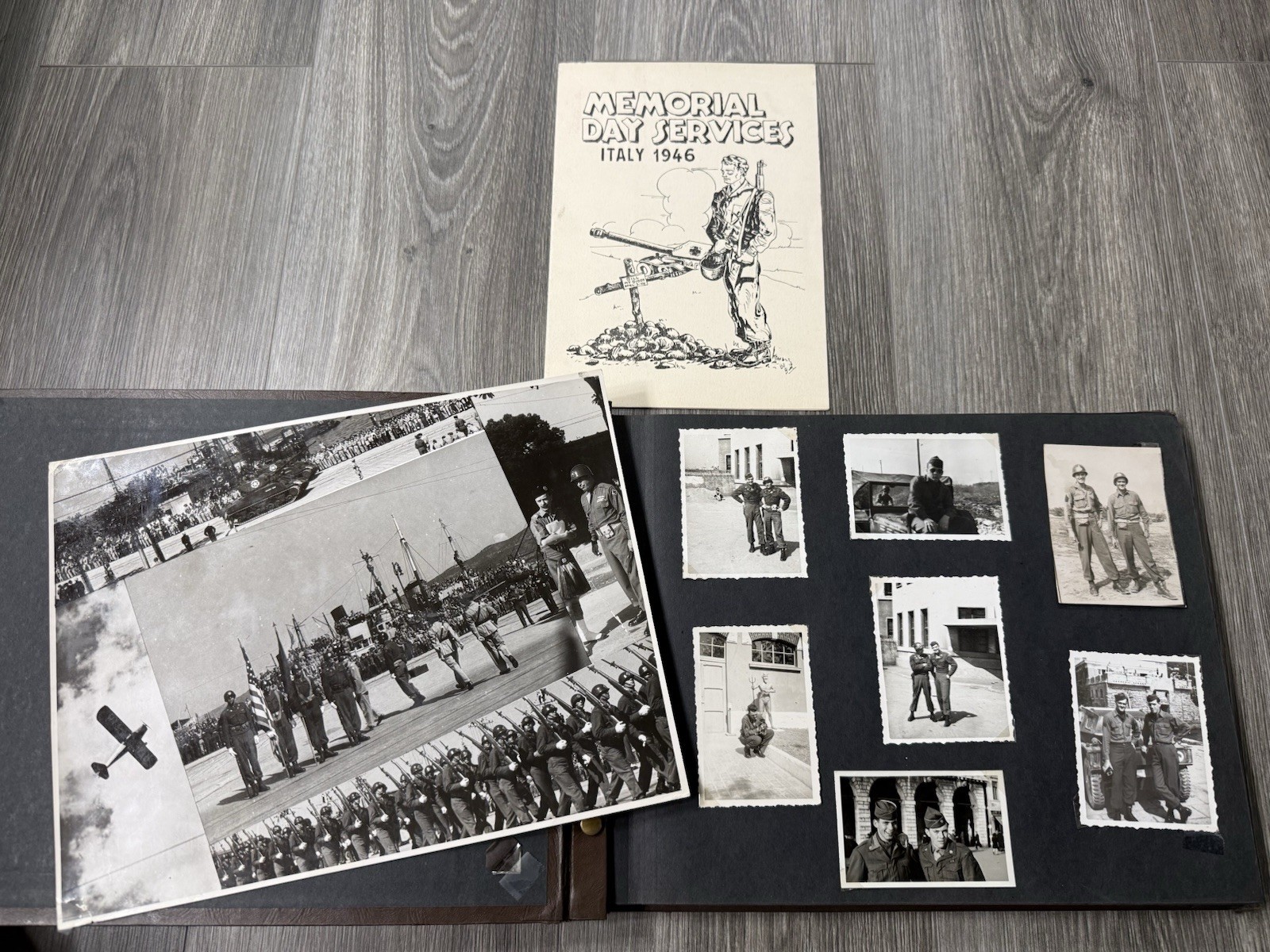 WWII 88th Infantry MP Photo Album Lot 1946 Trieste Venice Memorial Day Program