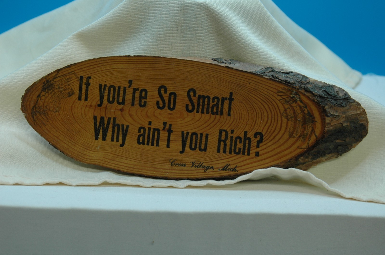 Vintage wooden plaque