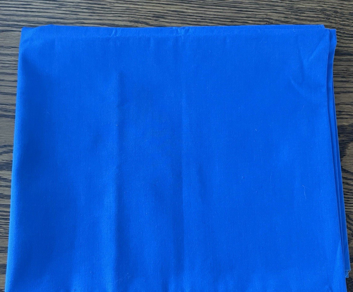 Quilt Craft Fabric 100% Cotton Blue Solid Material 44 x 36 DIY Project Sewing