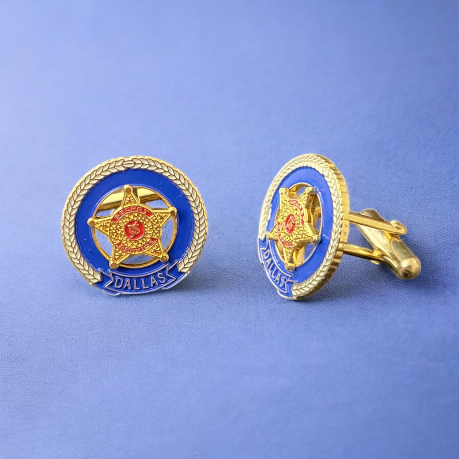 RARE USSS United States Secret Service Cufflinks Dallas Texas Field Office 
