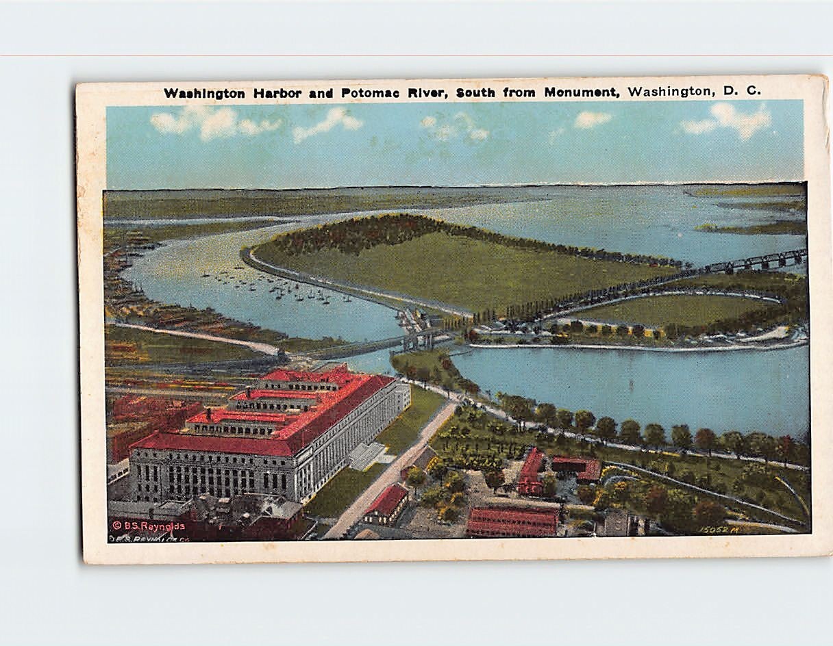 Postcard Washington Harbor and Potomac River Washington DC USA