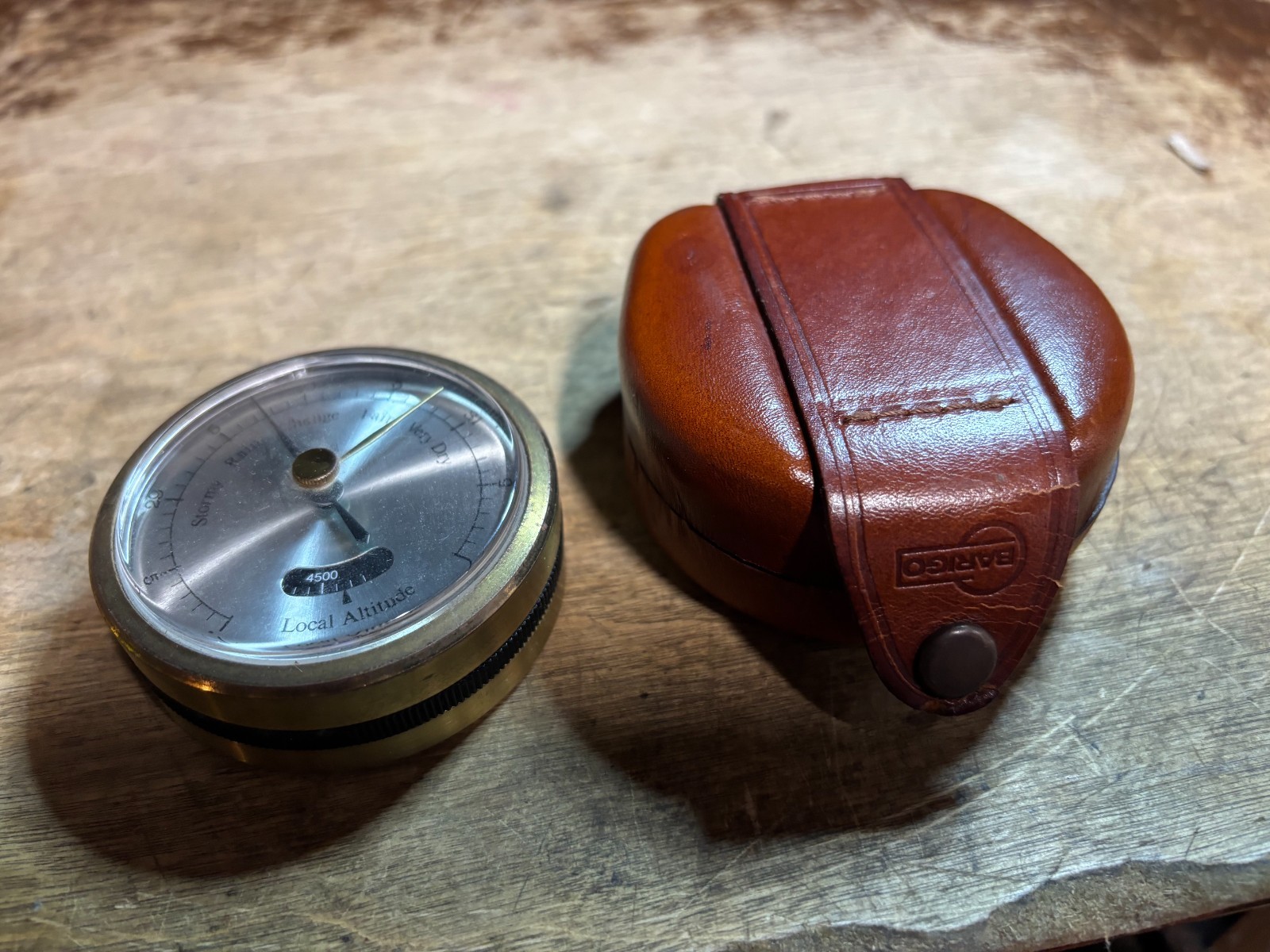 Vintage Brass German BARIGO Barometer w/ Altitude Adjust Hand Held