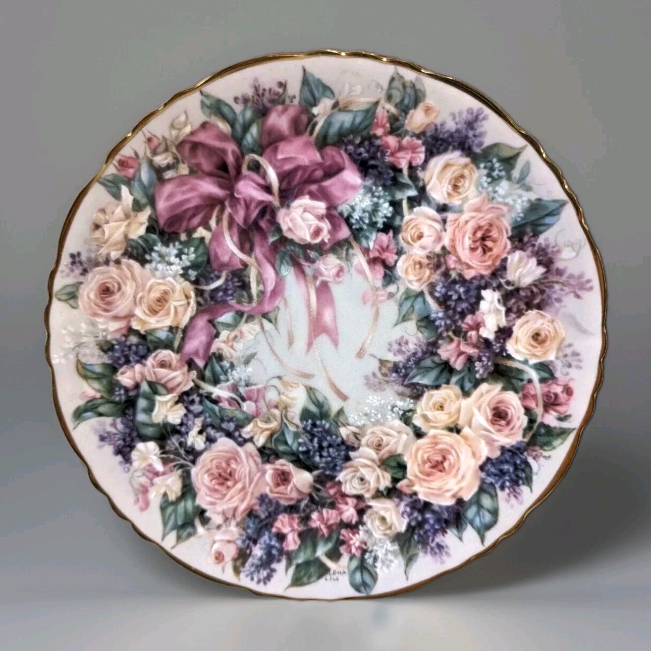 Lena Liu Hand Painted Circle Of Elegance Bradford Exchange Plate 1994 #253D