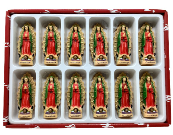 Virgen de Guadalupe  Mini 3 Inch PVC  Figurines Imagen 12PCS Set 100PP