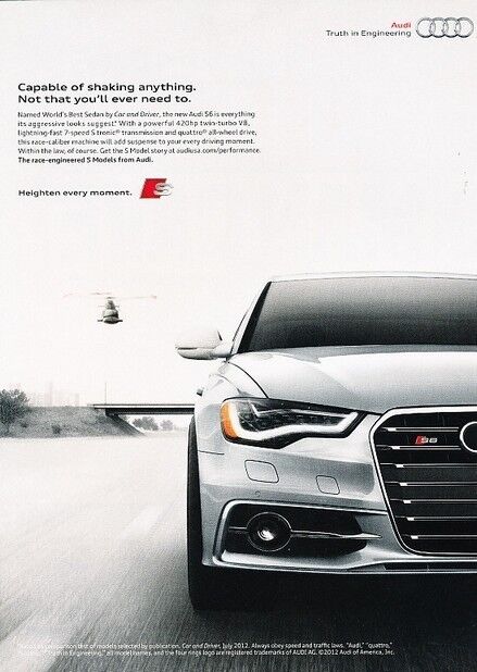2012 2013 Audi S6 - version2 - Original Advertisement Print Art Car Ad J888