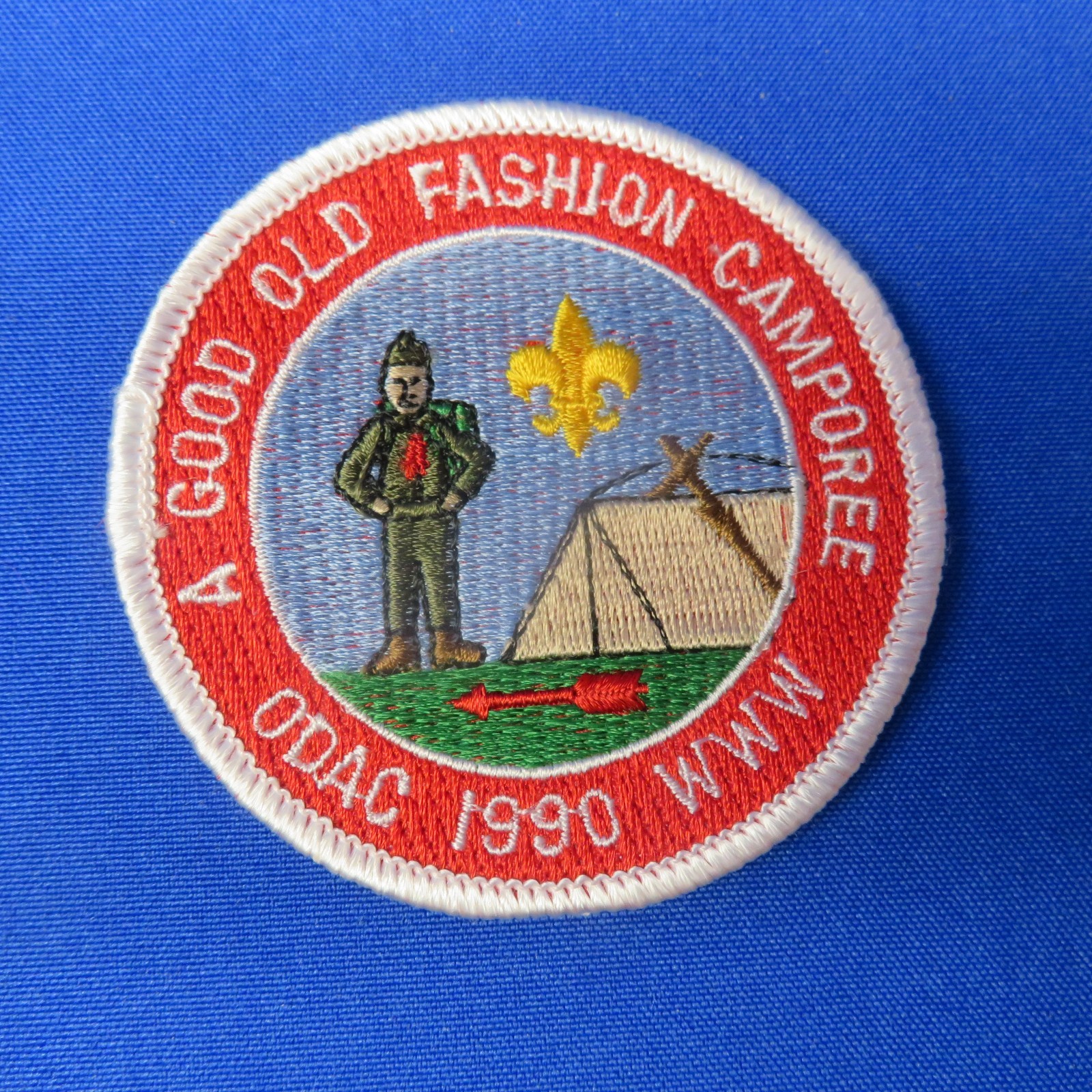 Boy Scout OA Chanco Lodge 483 1990 ODAC Camporee Patch VA 269B3-BIN