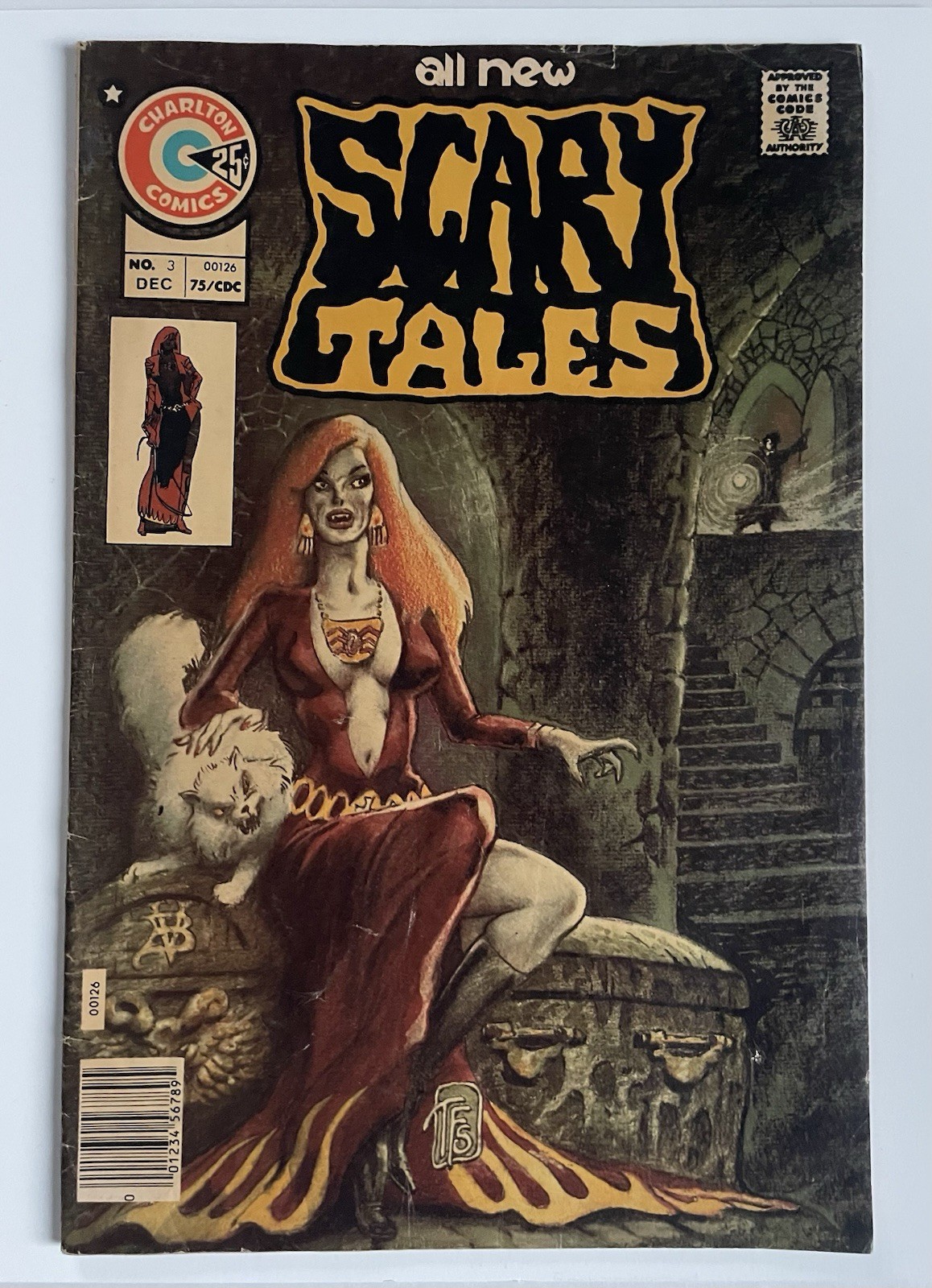 Scary Tales 3 Tom Sutton Cover 1975 Charlton Comics Bronze Age Horror