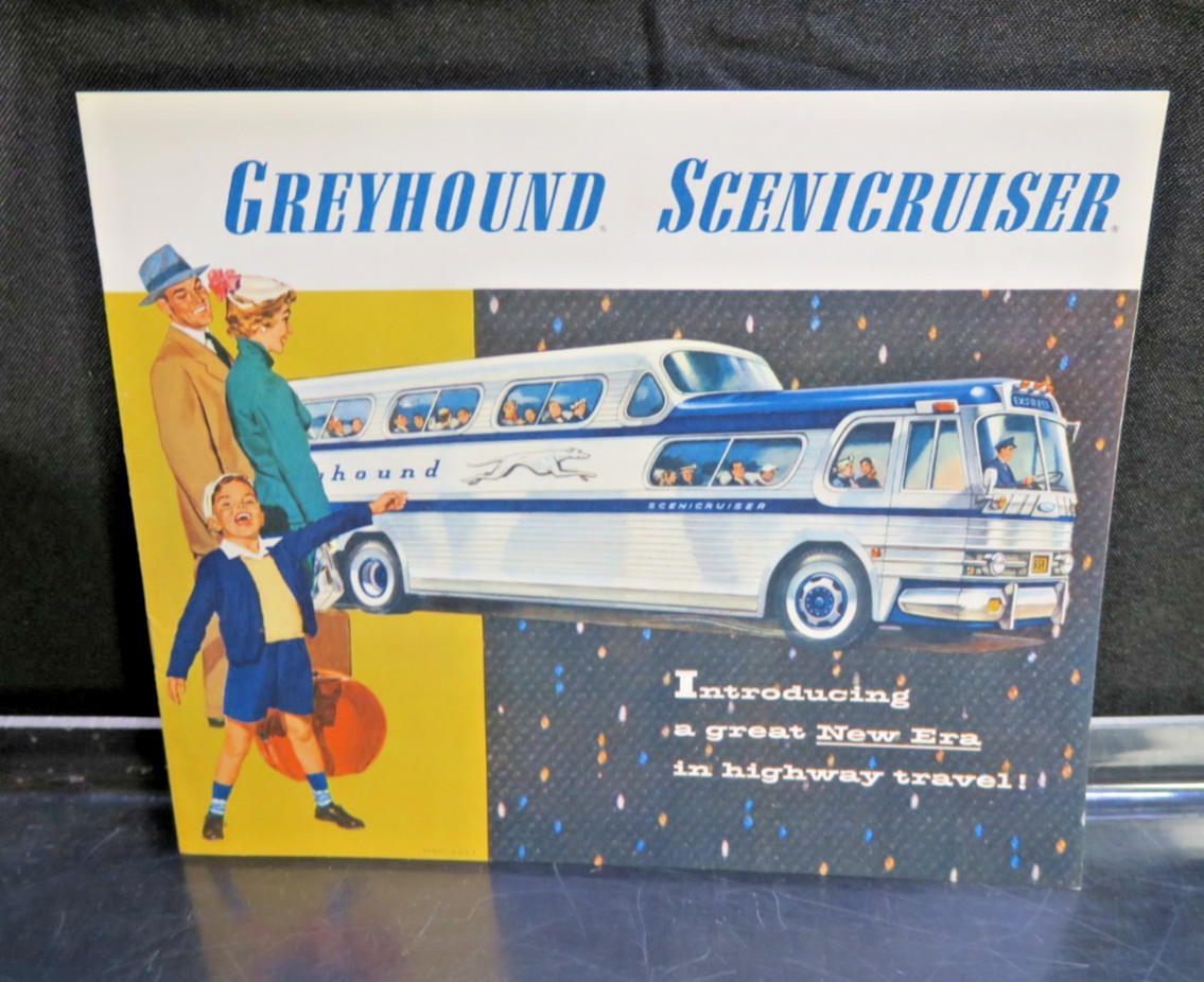 Vintage Greyhound Scenicruiser Bus Advertising Brochure 1950\'s