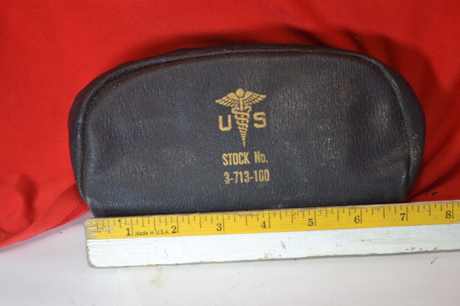 Vintage WW2 Tycos Blood Pressure Cuff & Case 3-713-100