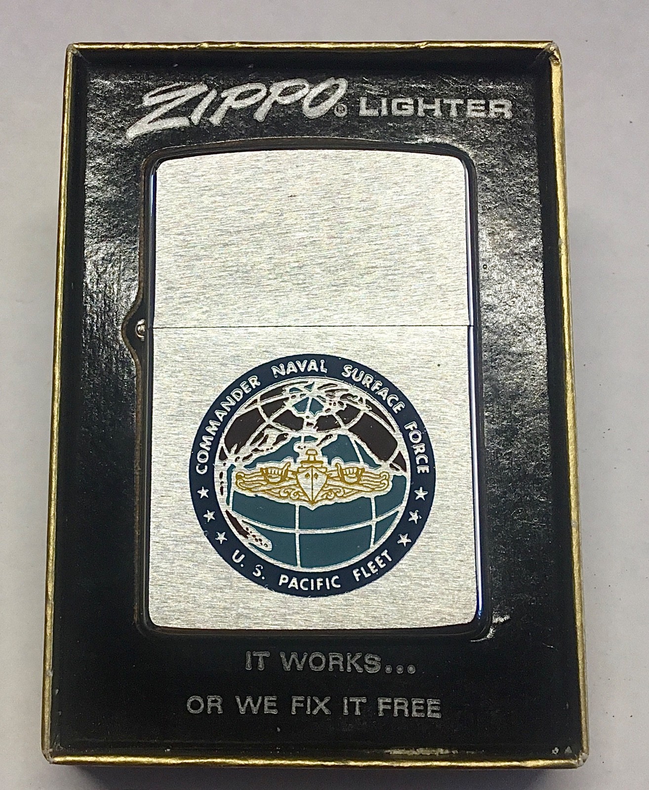 “HERO” NAVY CAPT JAMES F. KELLY PACIFIC FLEET RARE VIETNAM ZIPPO LIGHTER ESTATE