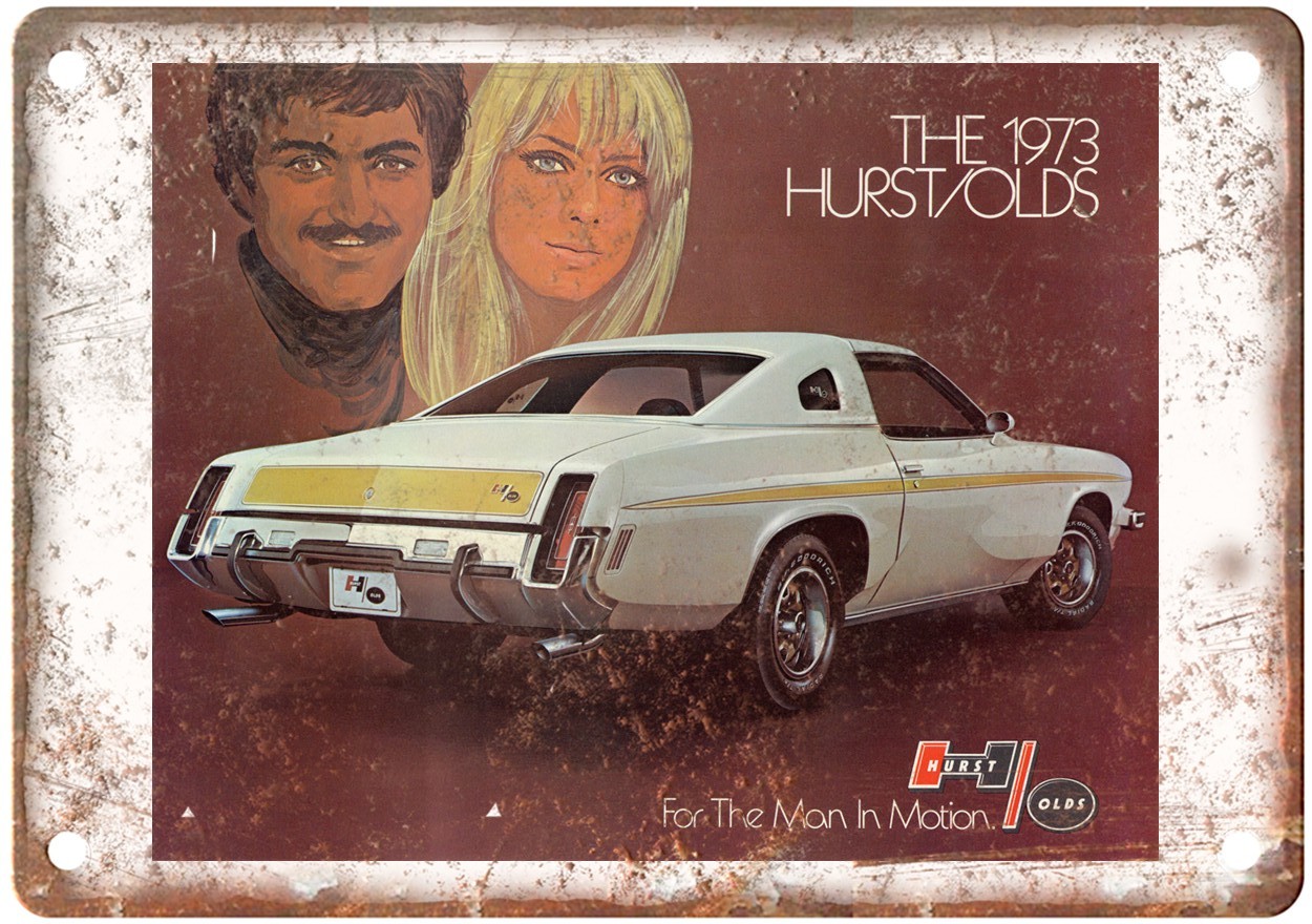 1973 Oldsmobile Hurst Olds Vintage Auto  Ad Retro Look Metal Sign AN670