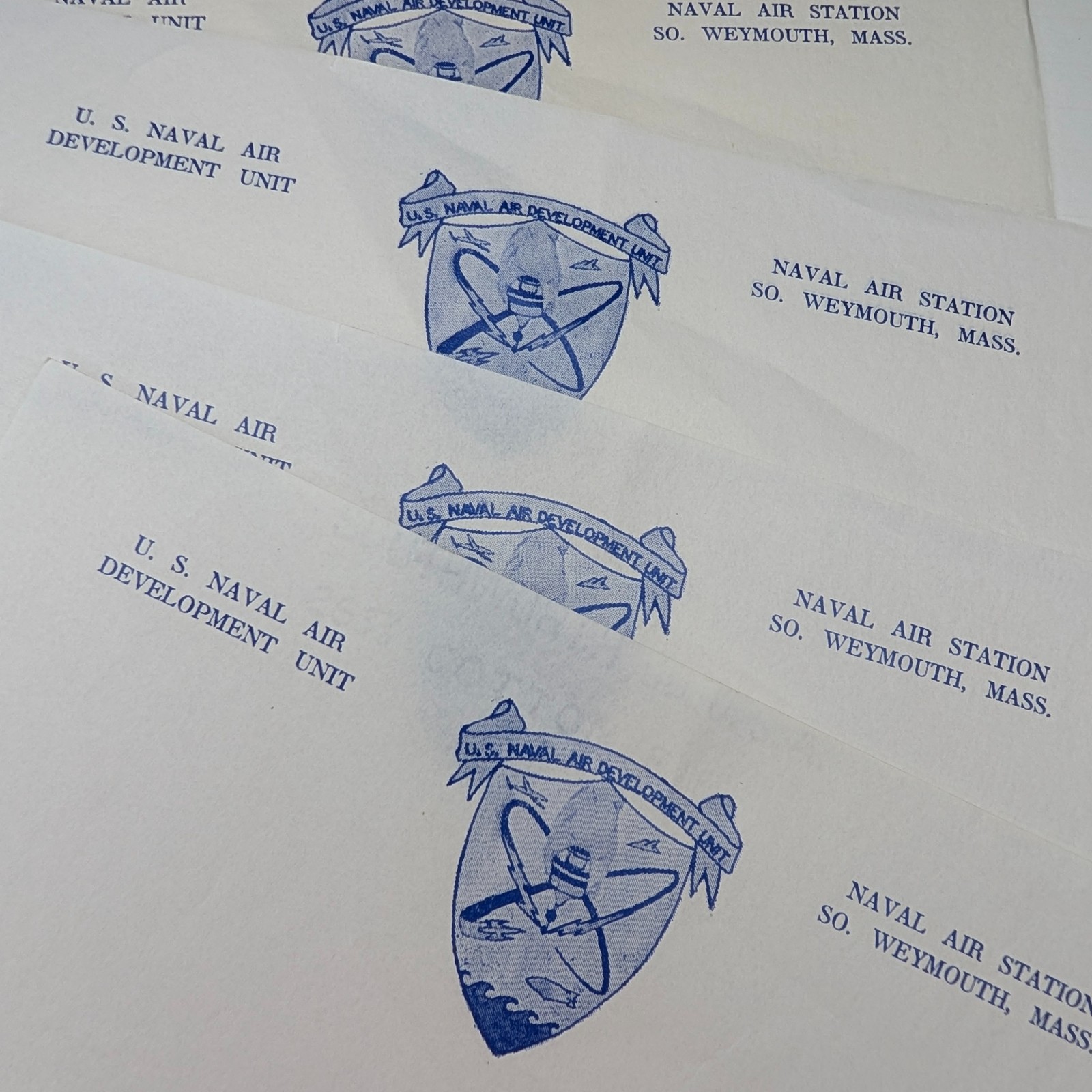 Vtg 1950s MA South Weymouth NAS Naval Air Development Unit NADU Letterhead Lot