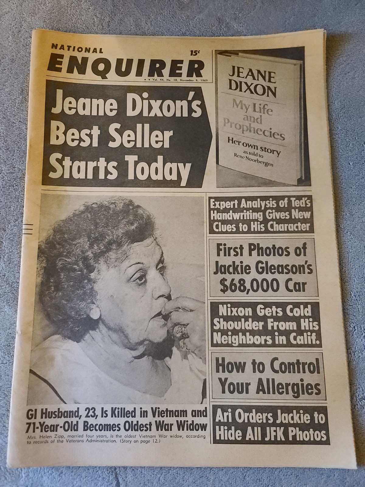 RARE November 9 1969 Enquirer Tabloid Newspaper Sharon Tate Valley Of The Dolls