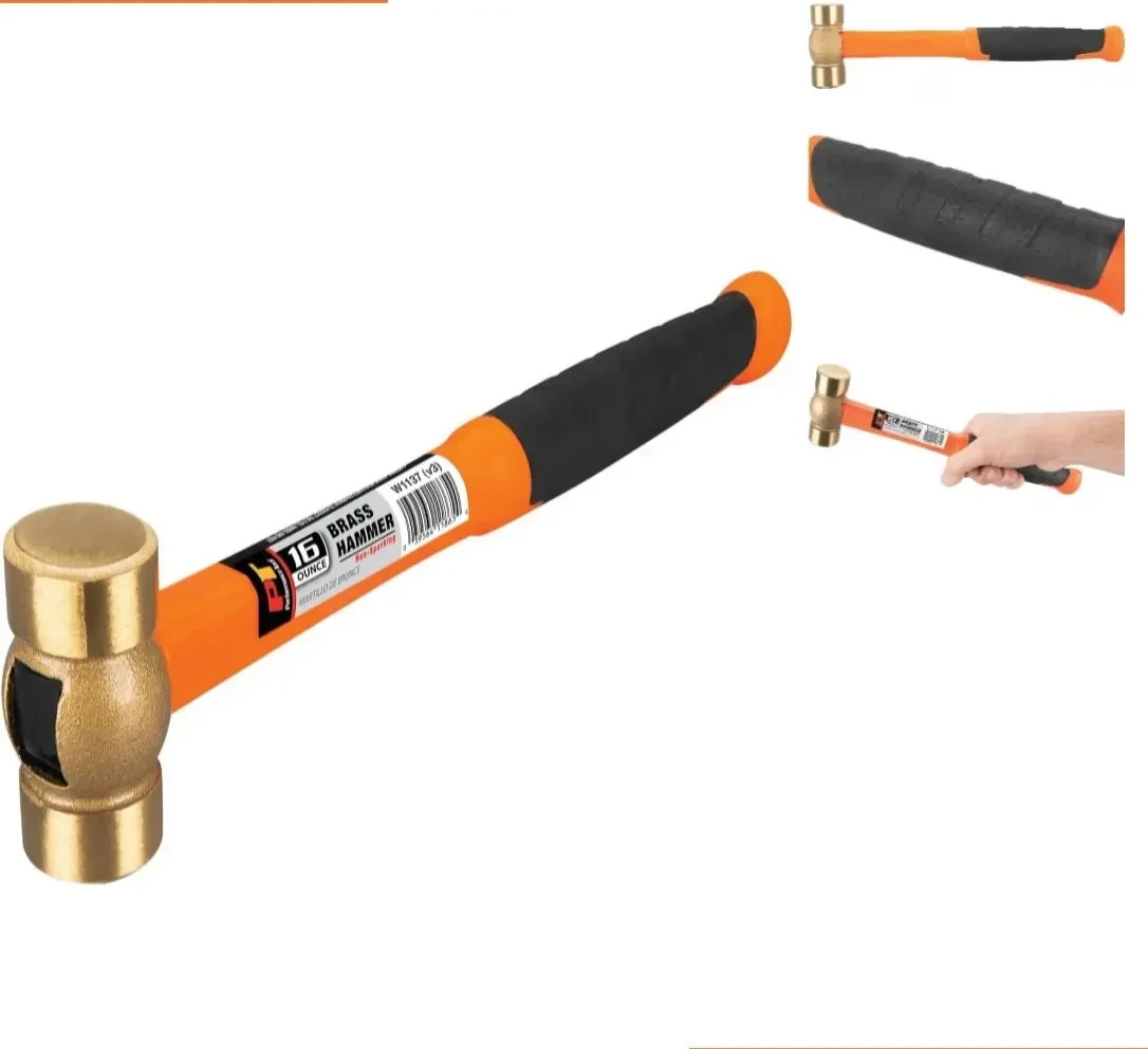 Versatile 16 oz Brass Hammer for Precise Applications - Durable and Stylish