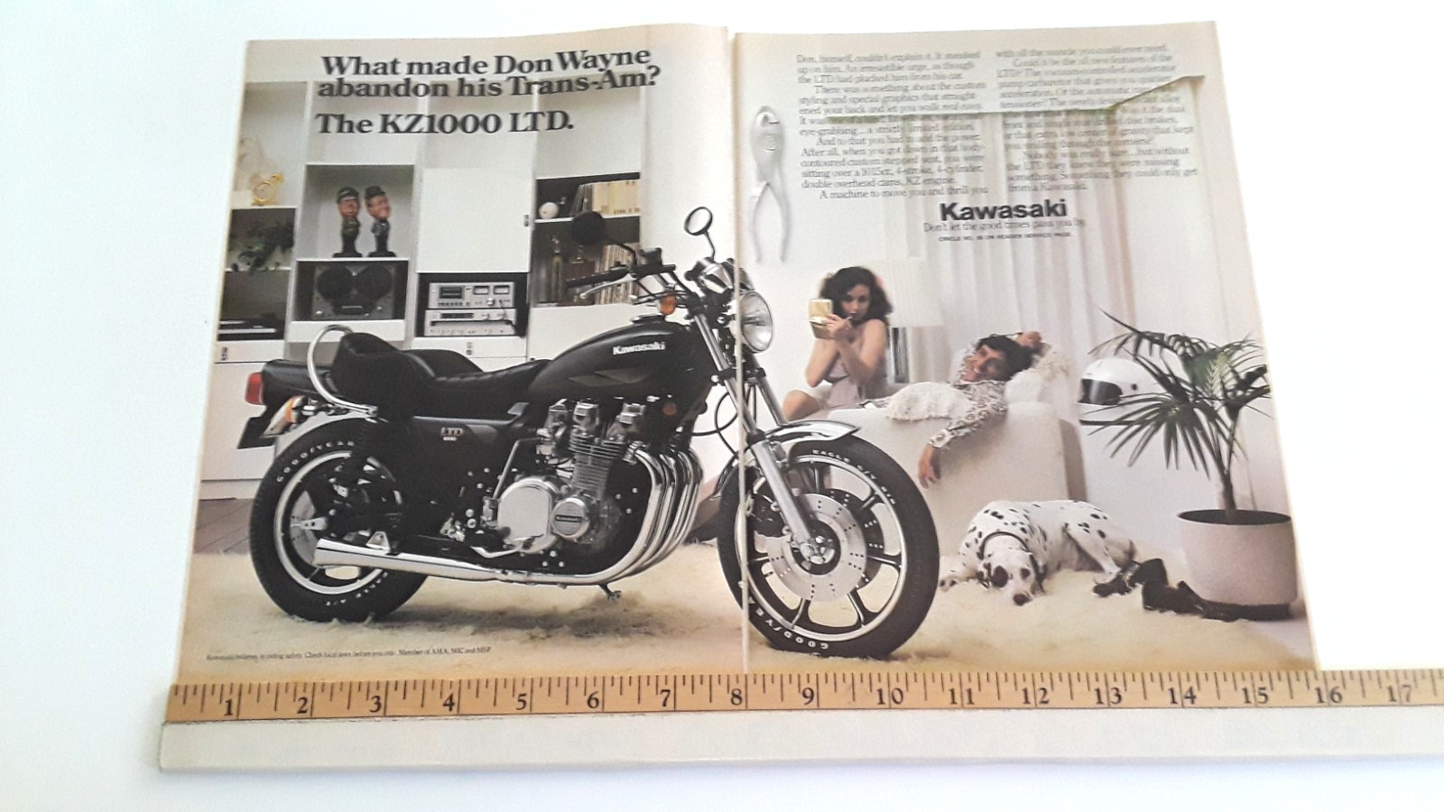 1979 KAWASAKI KZ1000 LTD - ORIGINAL 2 PAGE AD