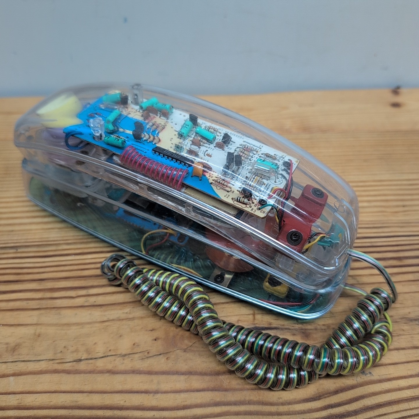 Vintage 1980s Unisonic 6900 Clear See-Thru Transparent Phone