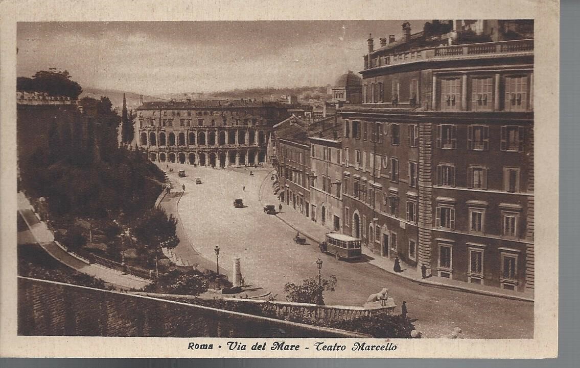 Roma Via del Mare Teatro Marcello Postcard 