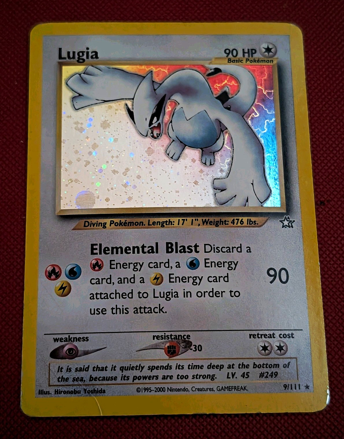 Pokémon TCG - Lugia - 9/111 Holo Rare - Neo Genesis LP-/MP+
