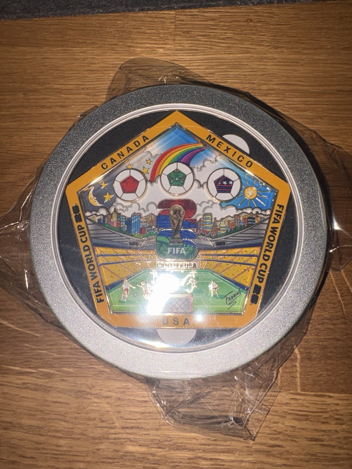 CHARLES FAZZINO FIFA World Cup 2026 Official 3D Layer Pin Limited Edition SEALED