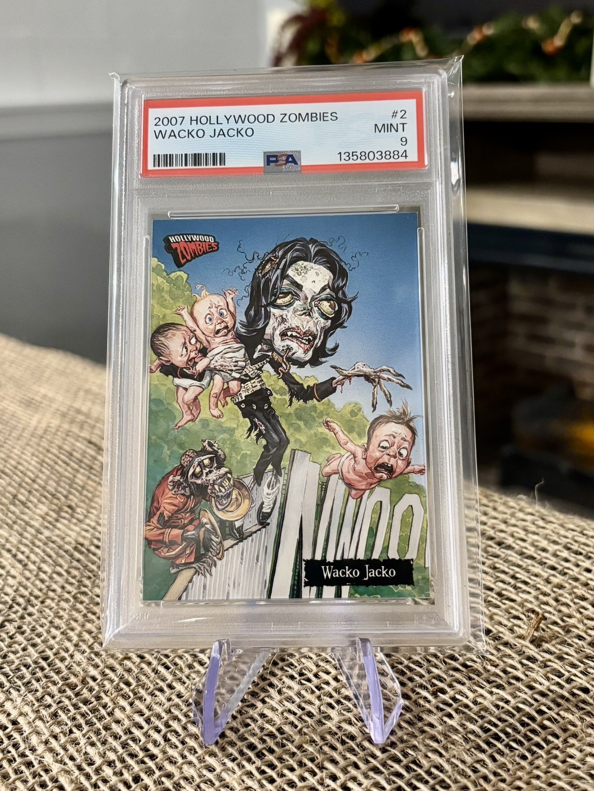 2007 Topps Hollywood Zombies Michael Jackson #2 PSA 9 MINT Wacko Jacko