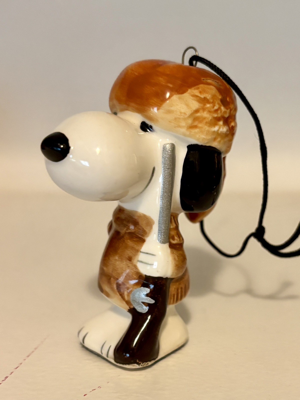 Vintage Snoopy DAVY CROCKETT DANIEL BOONE Ceramic Ornament Japan UFS 1958 1966