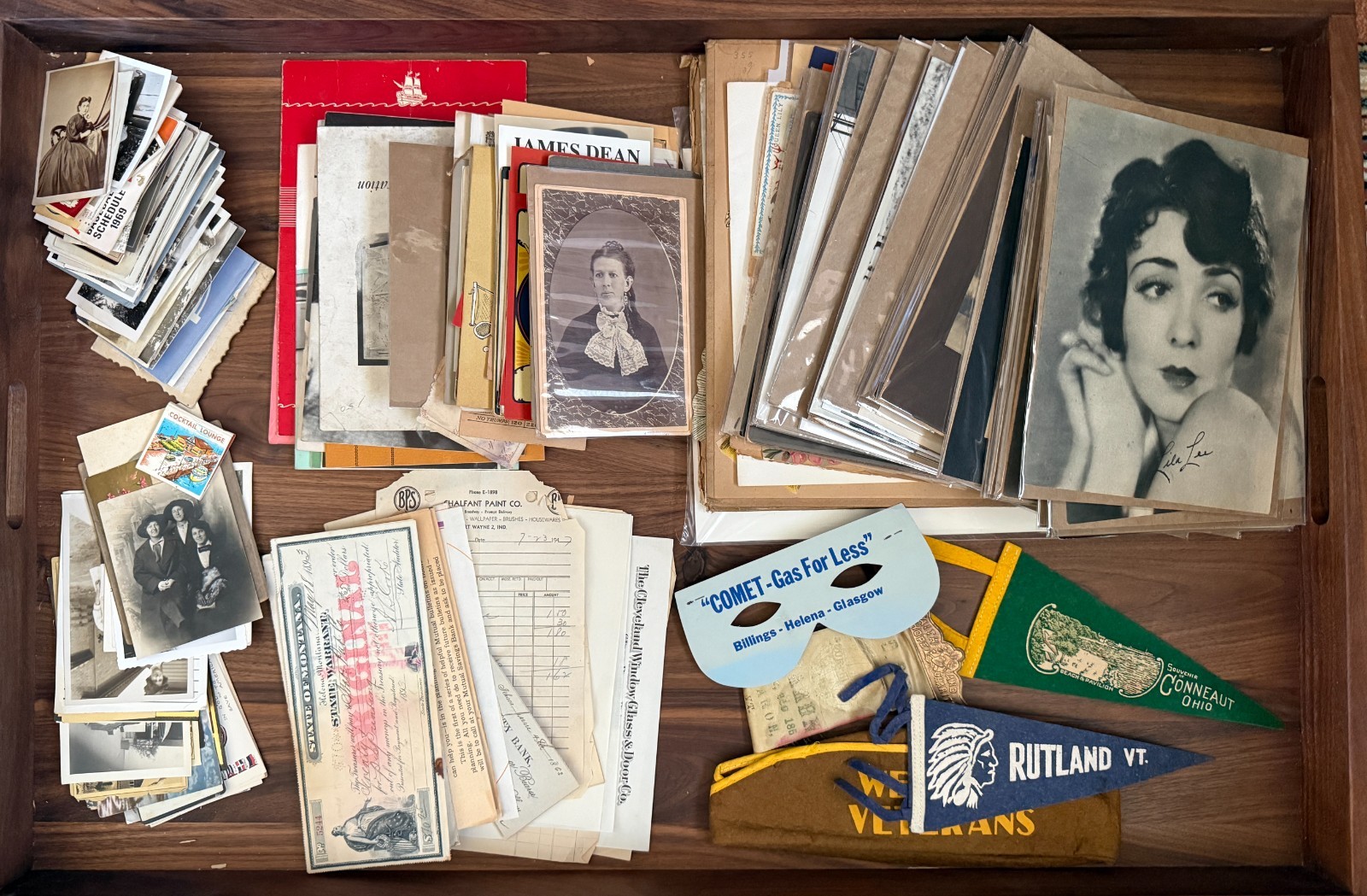Huge Lot Vintage Paper Ephemera Photos,  Advertising, Hollywood, Billheads