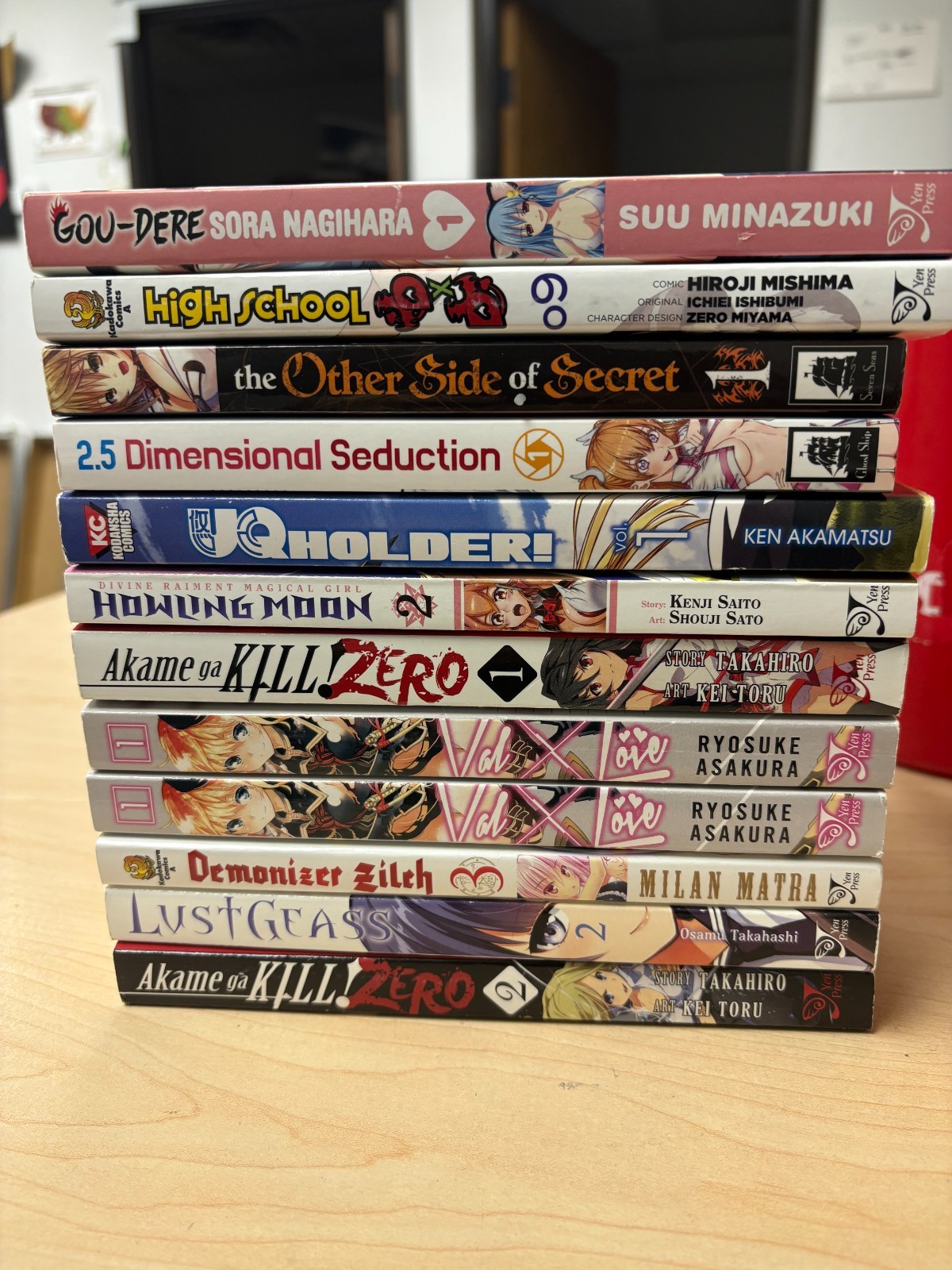 TPB Manga Lot of 12 High School Akame Seduction Zilch Lustgeass Val Love Moon