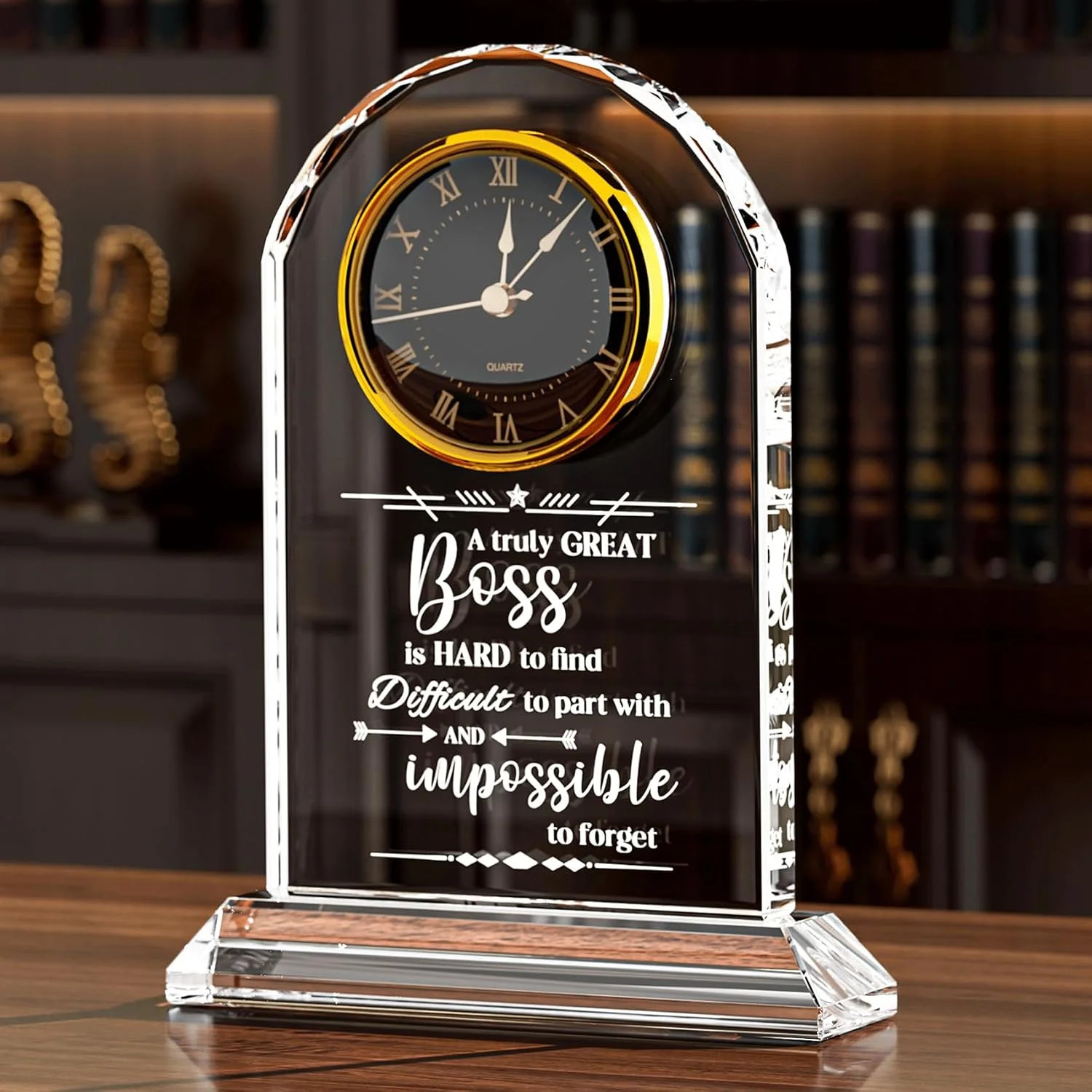 Boss Gifts for Women, Men, Appreciation Gift, Crystal Boss Quartz Clock Boss Gifts for Women, Men, Appreciation Gift, Crystal Boss Quartz Clock