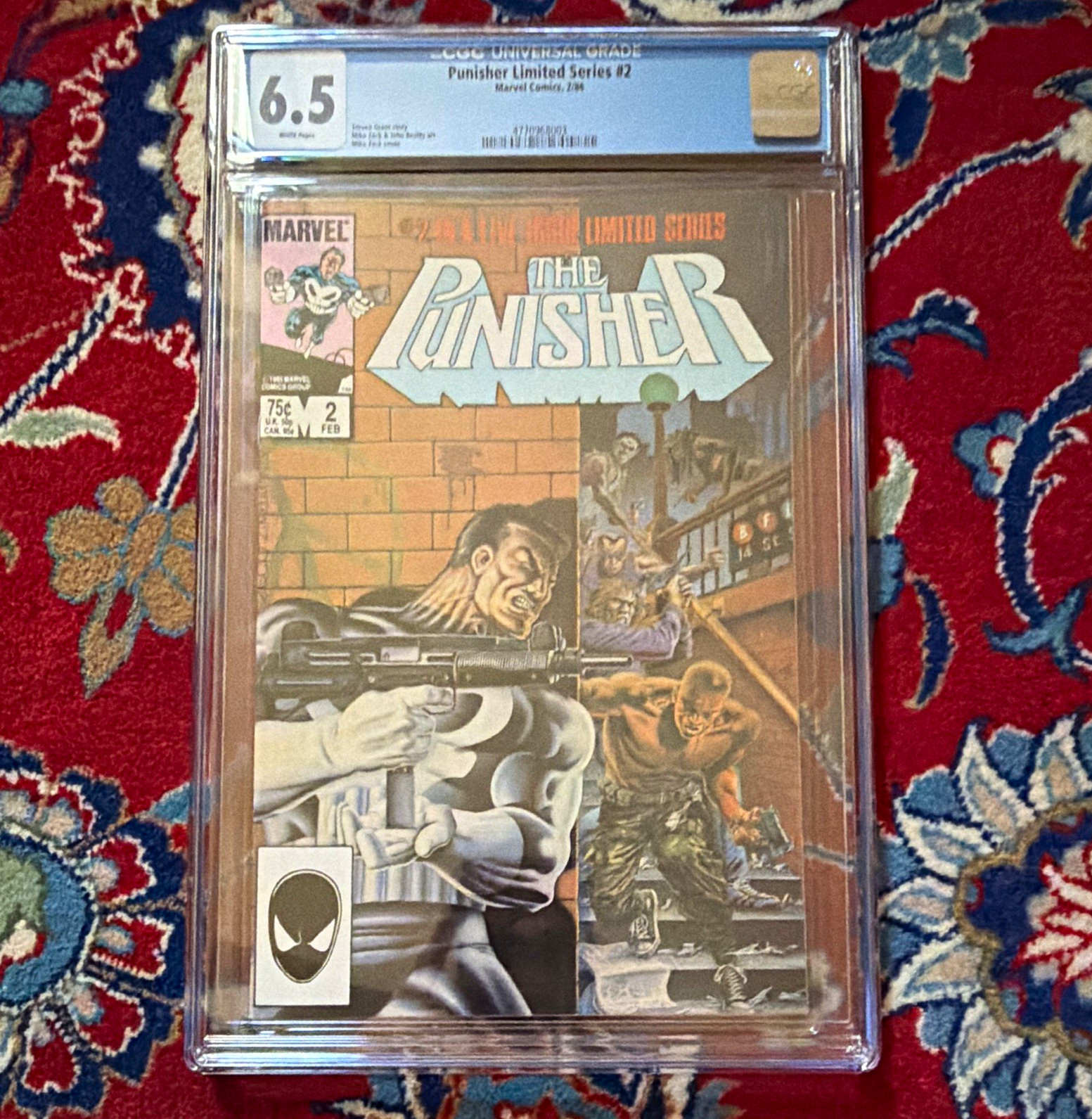 Punisher Limited Series #2 CGC 6.5 (1986) Marvel Comics White Pages Very Hot