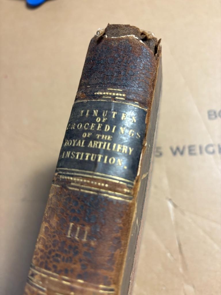 1863 Royal Artilery Minutes with fold out plans ................................