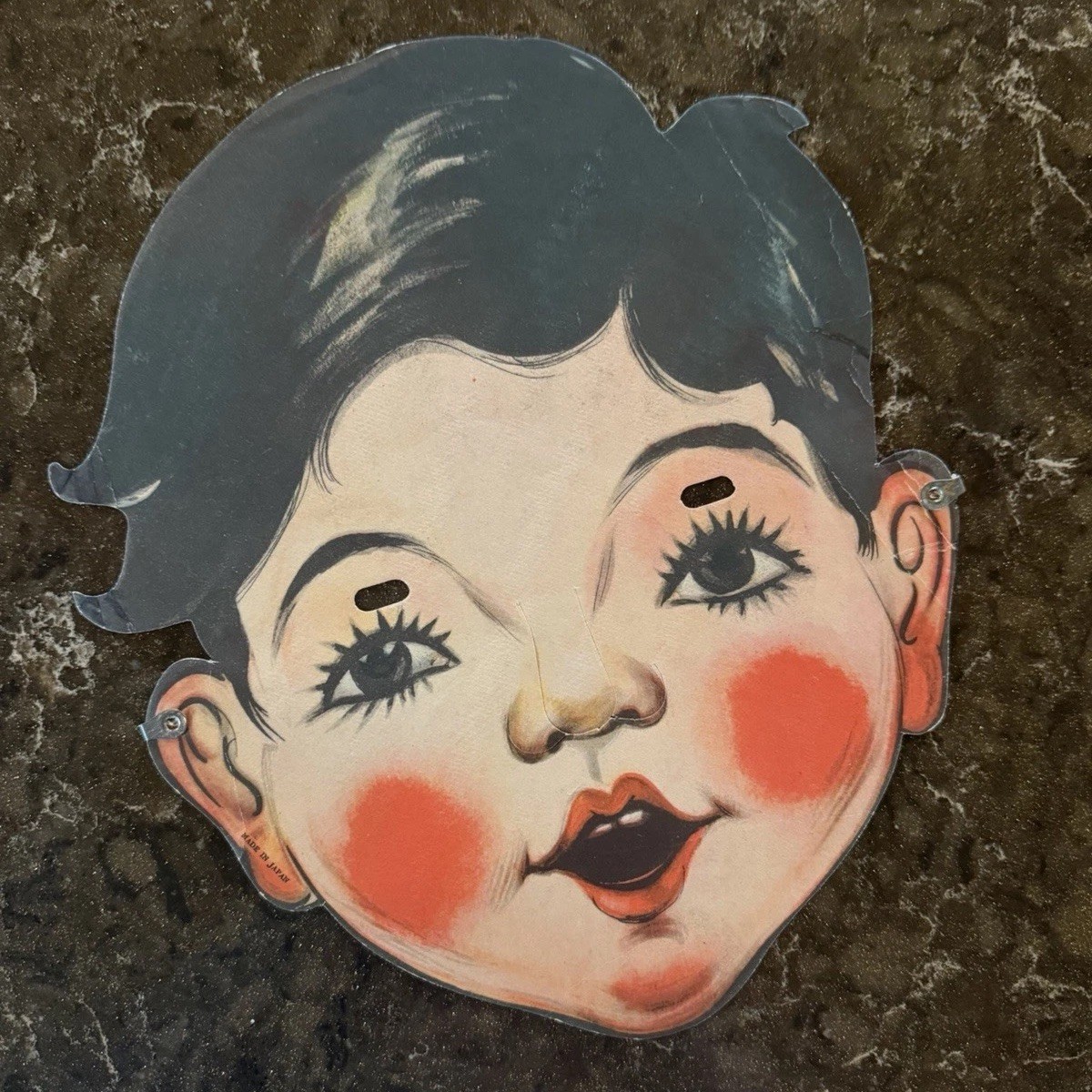 Vintage 1930\'s BOB-O-LINK SHOES Advertising Kids Die Cut Toy Paper Mask - CUTE