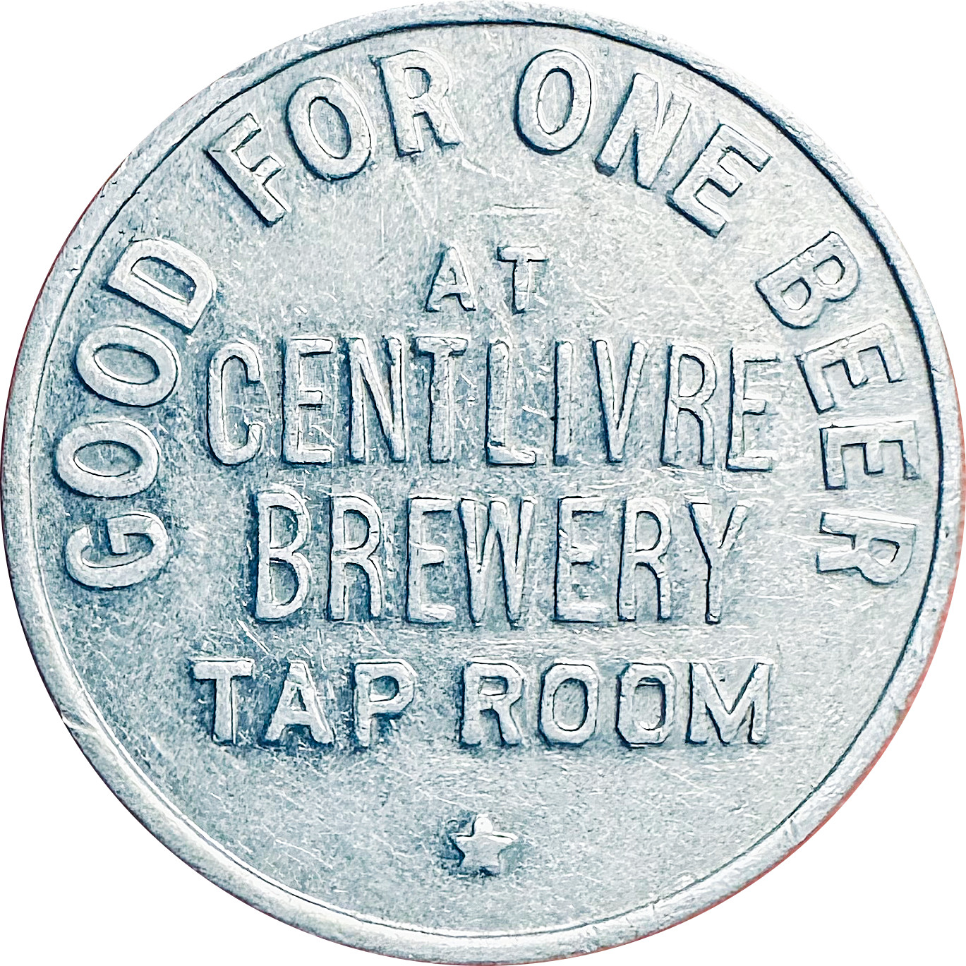 Vintage Centlivre Brewing Corp Beer Saloon Bar Token Fort Wayne Indiana