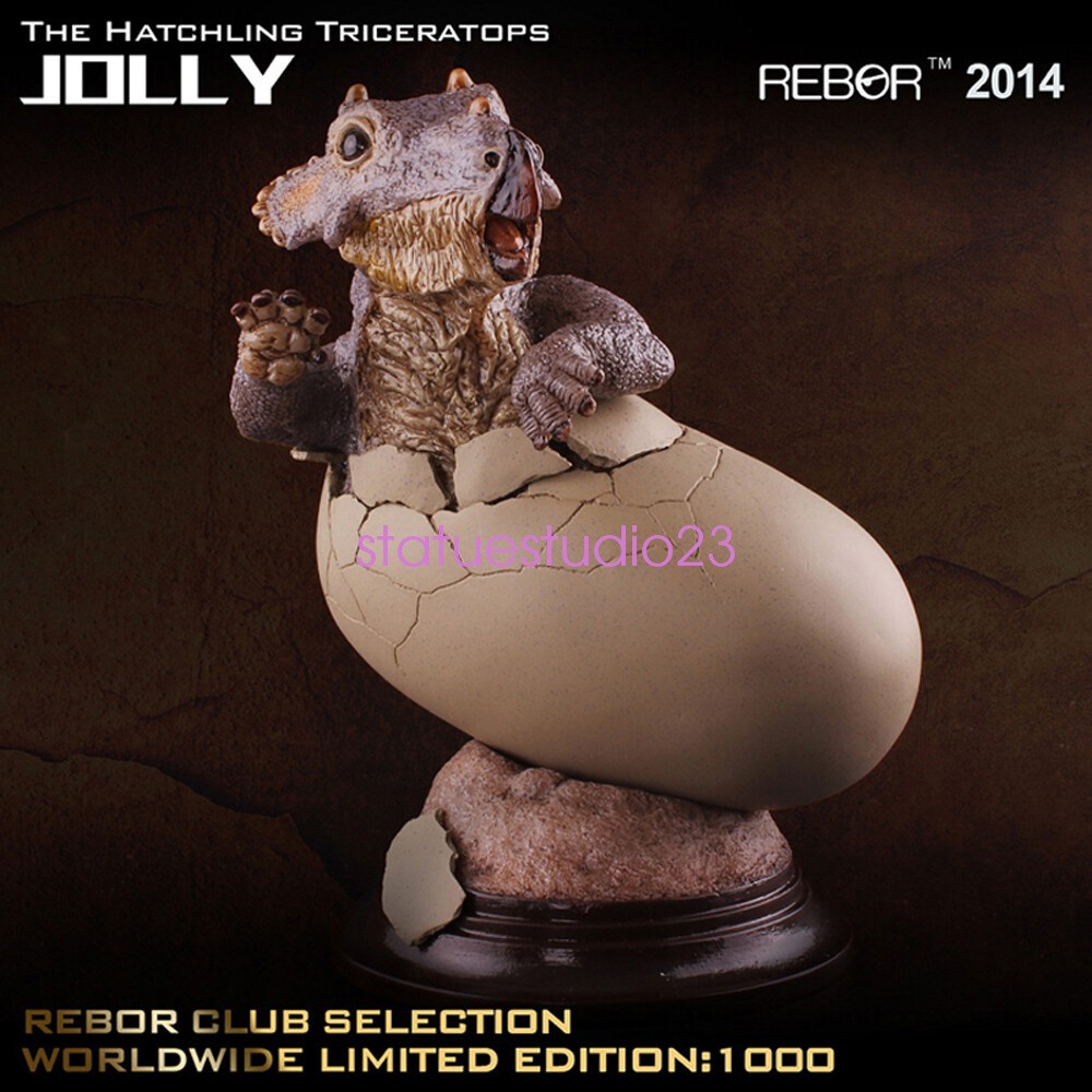 REBOR JOLLY the Hatchling Triceratops Statue Dinosaur Model Display IN STOCK