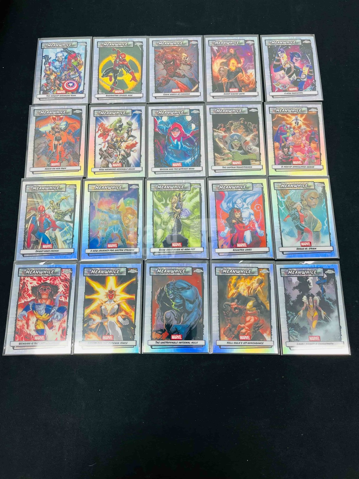 2026 Topps Chrome Marvel Comics Meanwhile Spider-Man Complete Full Set 1-20 Lot