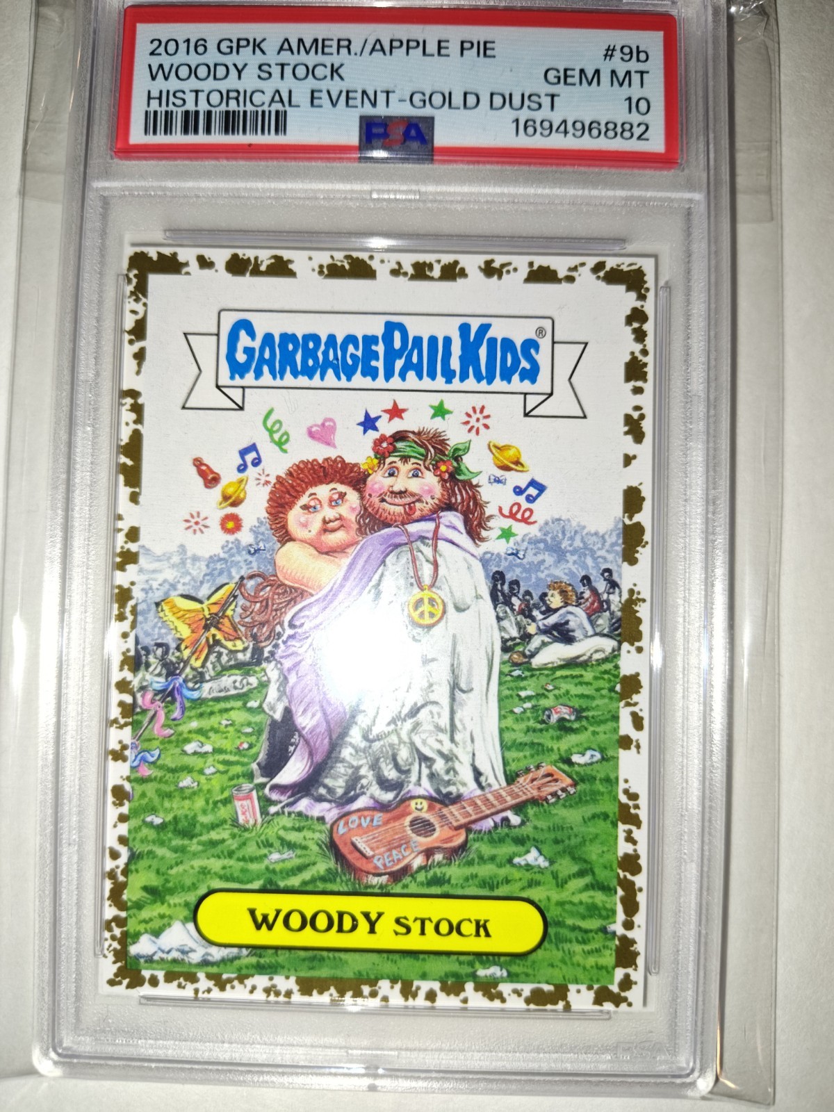 2016 Apple Pie GOLD DUST WOODSTOCK #48/50 HISTORICAL EVENT PSA 10 Garbage Pail 