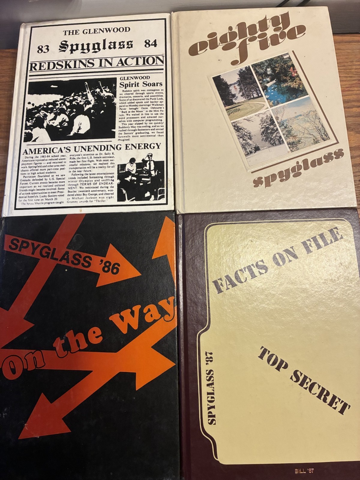 Lot 4 1984 1985 1986 1987 Glenwood High School Yearbooks Chatham, Illinois IL