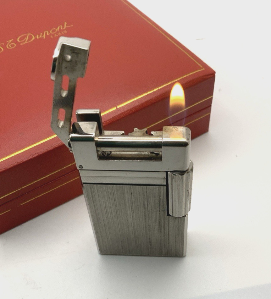 Vintage ST Dupont 'Urban’ Hammer Lighter-Brushed Palladium-Rare Availability