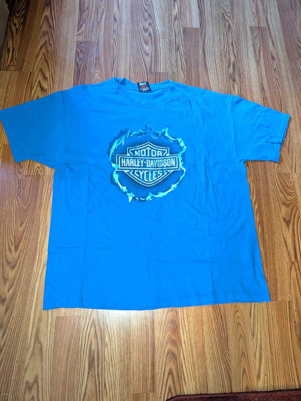 Vintage 90s Harley-Davidson New Castle Pennsylvania USA Blue T-Shirt Size XXL