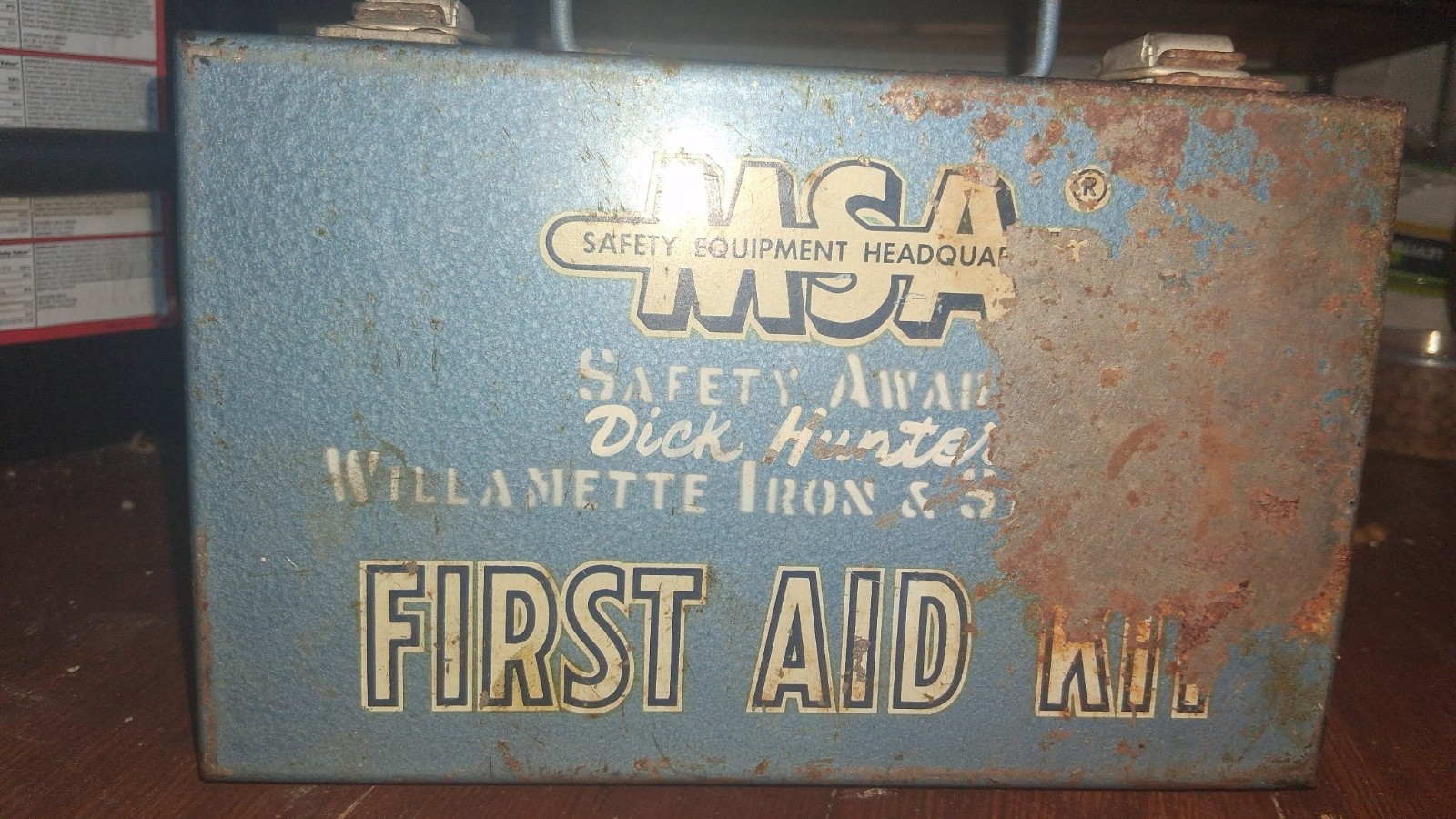 Vintage MSA 10 Unit Industrial First Aid Kit Willamette Iron & Steel