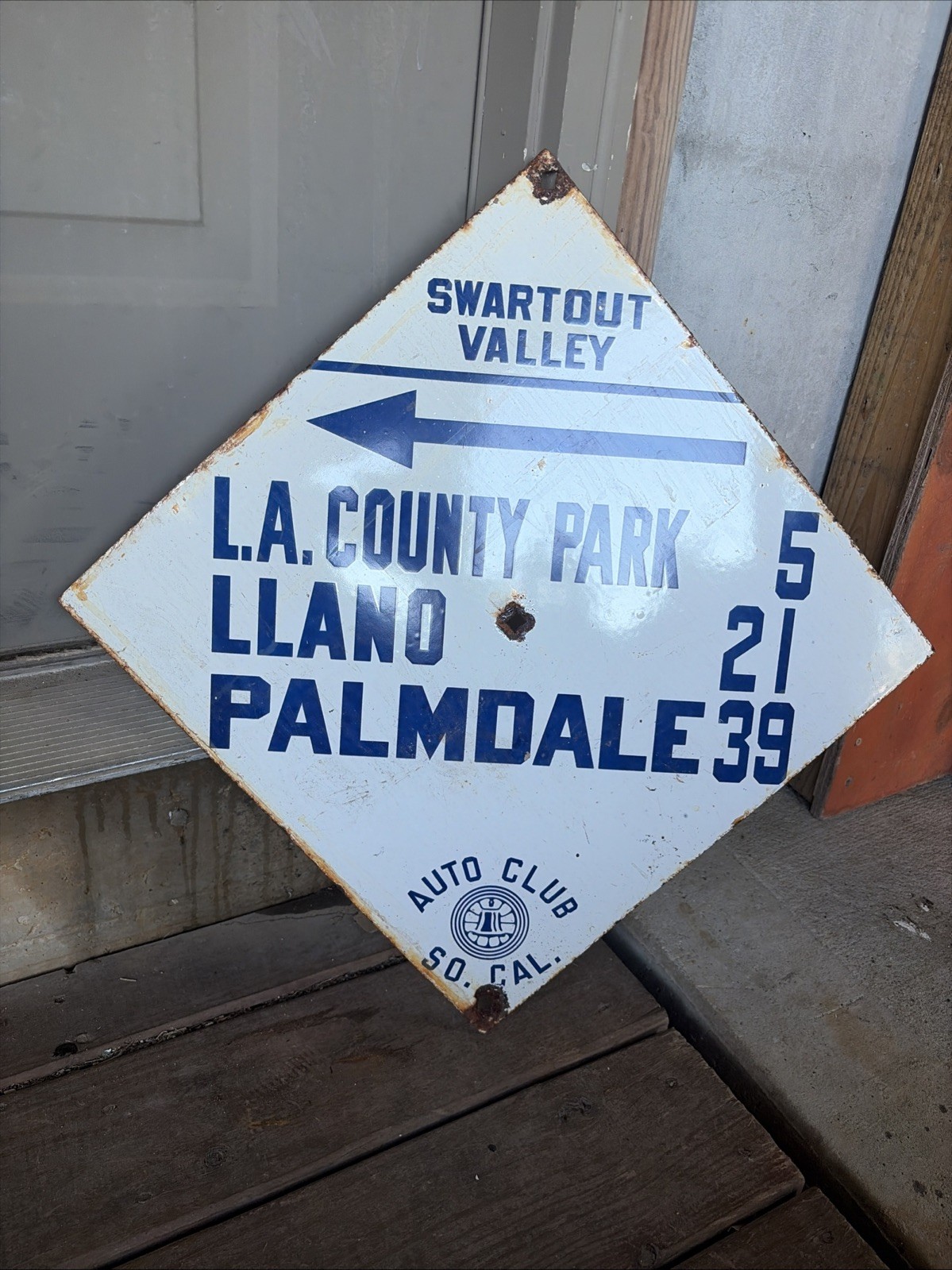 Porcelain California Highway Sign