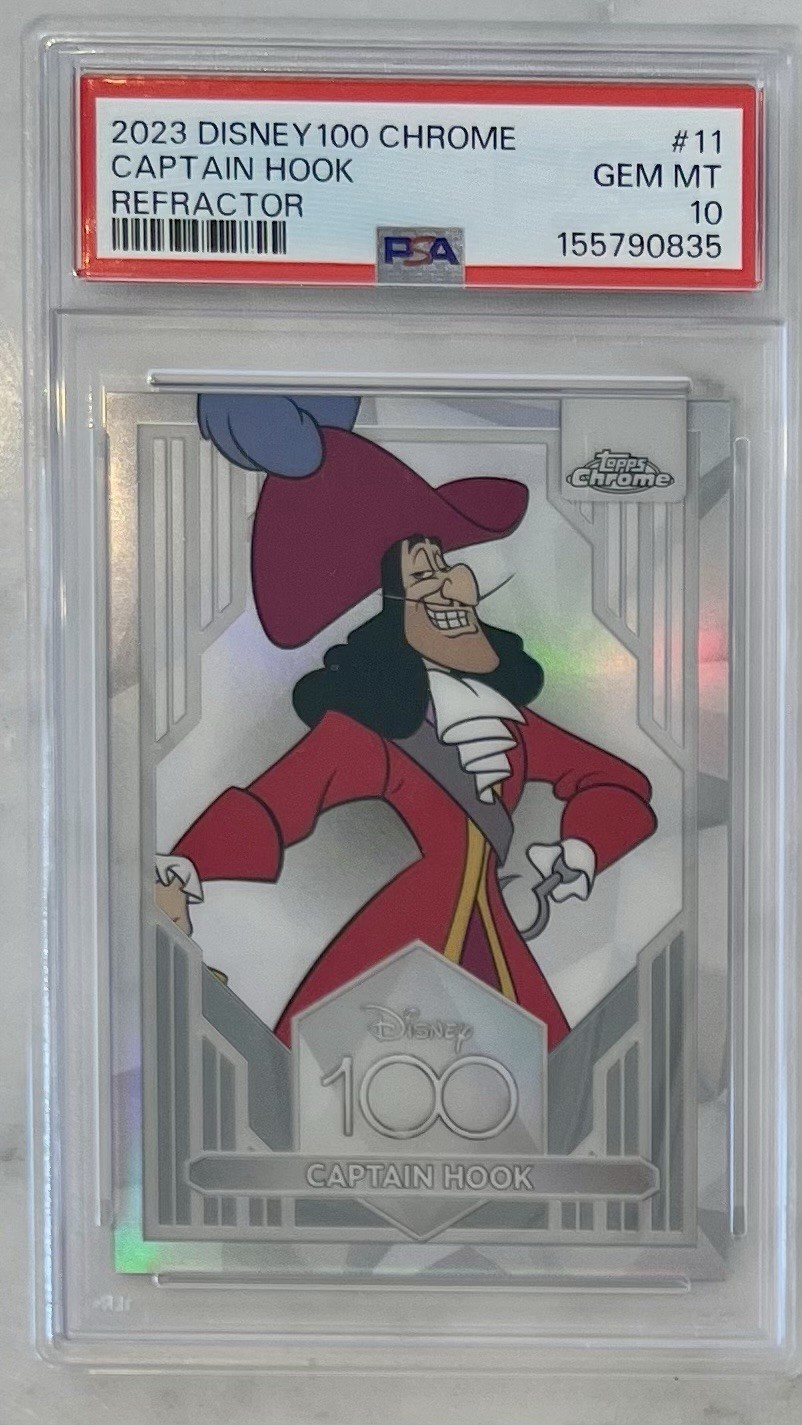 Captain Hook - 2023 Topps Chrome Disney 100 #11 Refractor PSA 10