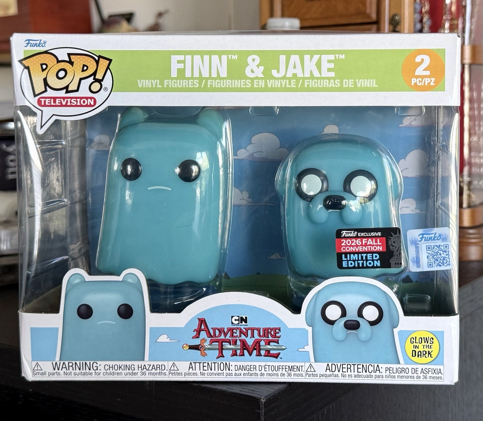 GITD Funko POP Adventure Time: FINN & JAKE 2 Pack NYCC Gamestop Exclusive